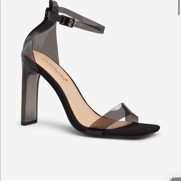 Smoke black strap heel never worn - Picture 3 of 5